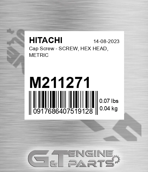 M211271 Cap Screw - SCREW, HEX HEAD, METRIC