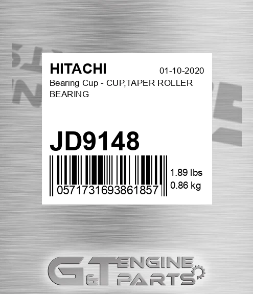 JD9148 Bearing Cup - CUP,TAPER ROLLER BEARING