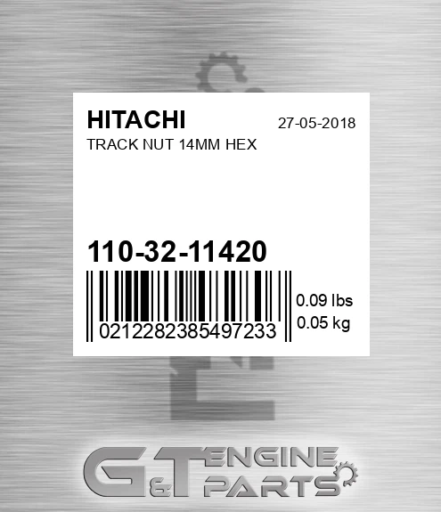 110-32-11420 TRACK NUT 14MM HEX