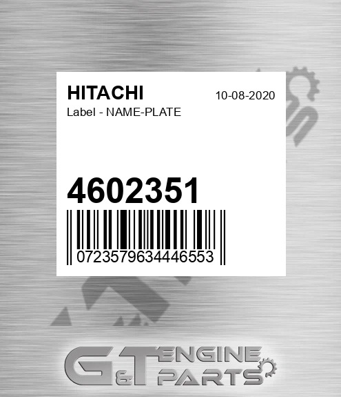 4602351 Label - NAME-PLATE
