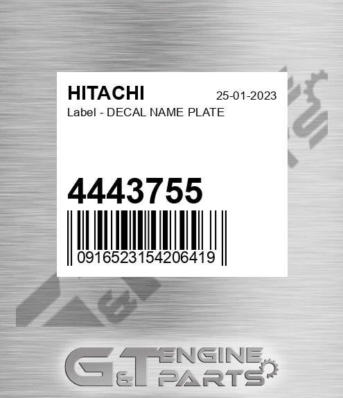 4443755 Label - DECAL NAME PLATE