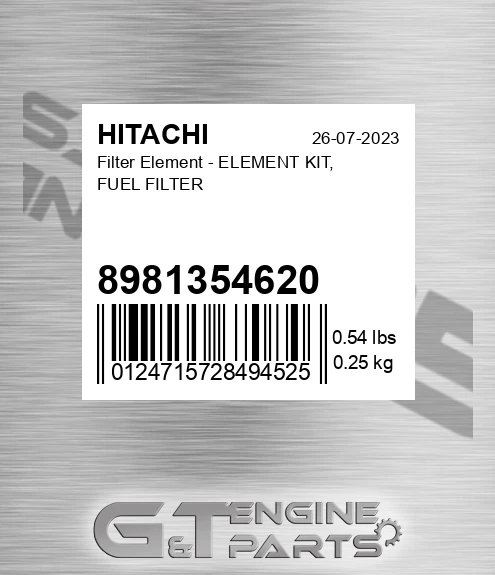 8981354620 Filter Element - ELEMENT KIT, FUEL FILTER