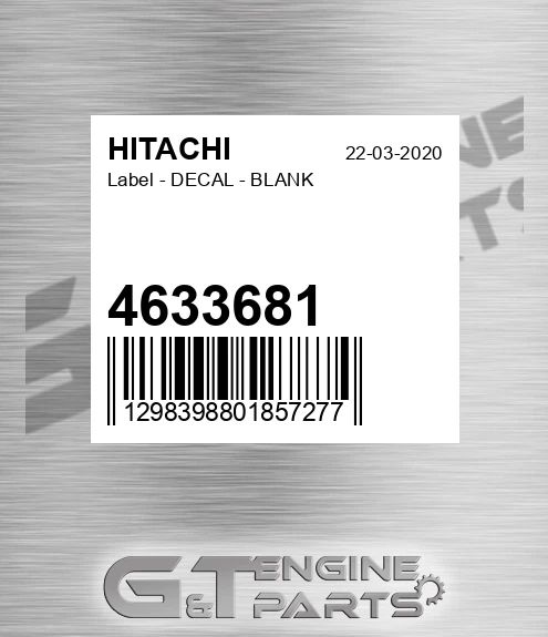 4633681 Label - DECAL - BLANK