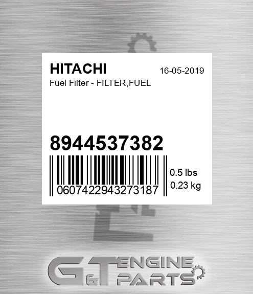 8944537382 Fuel Filter - FILTER,FUEL