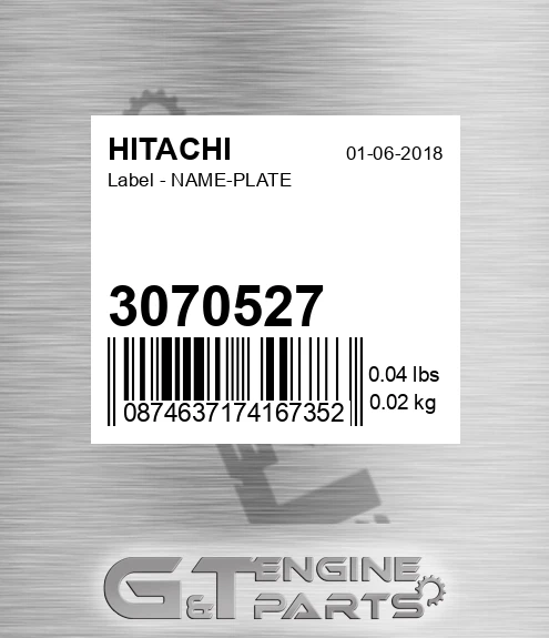 3070527 Label - NAME-PLATE