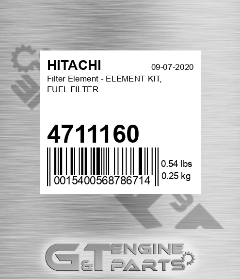 4711160 Filter Element - ELEMENT KIT, FUEL FILTER