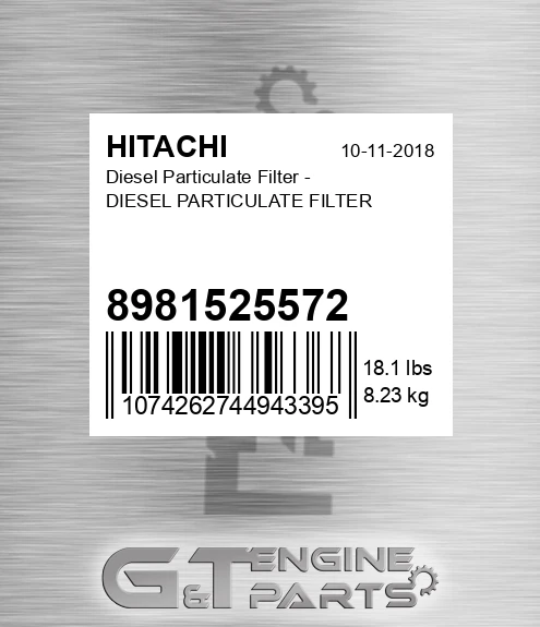 8981525572 Diesel Particulate Filter - DIESEL PARTICULATE FILTER