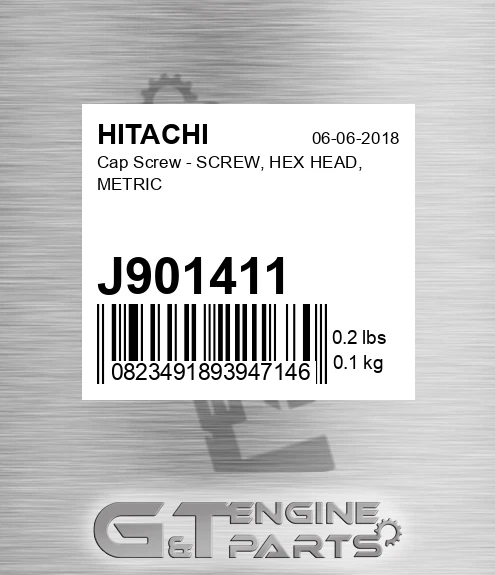 J901411 Cap Screw - SCREW, HEX HEAD, METRIC