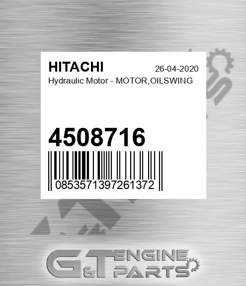 4508716 Hydraulic Motor - MOTOR,OILSWING
