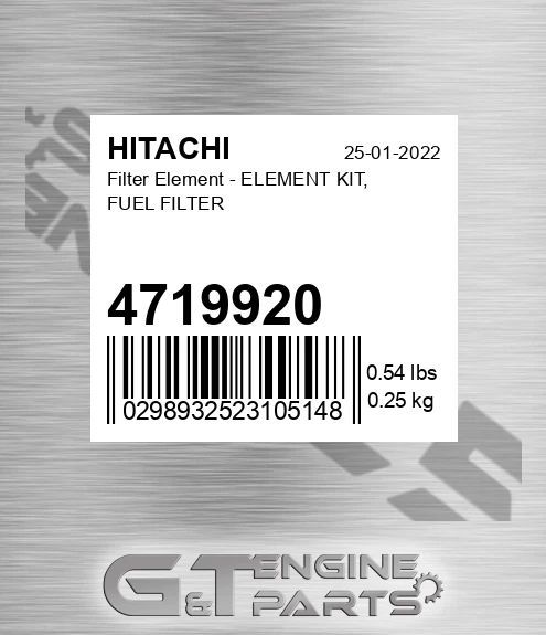 4719920 Filter Element - ELEMENT KIT, FUEL FILTER