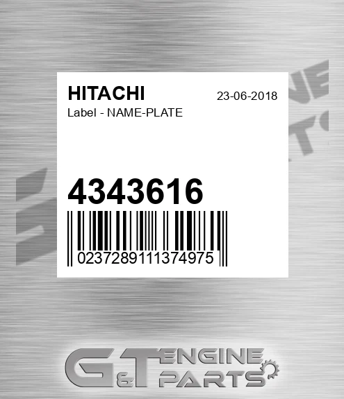 4343616 Label - NAME-PLATE