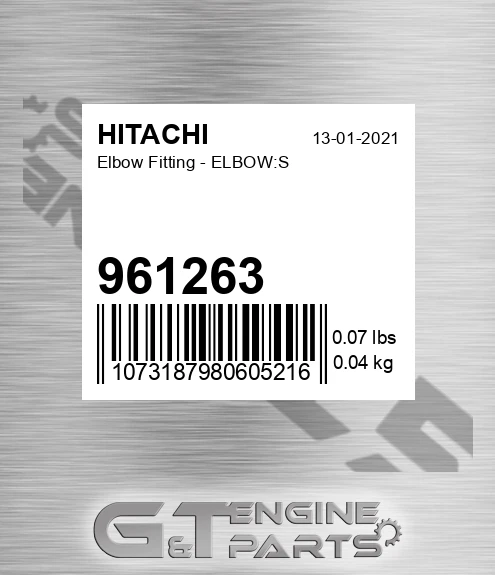 961263 Elbow Fitting - ELBOW:S