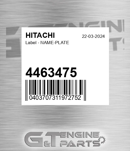4463475 Label - NAME-PLATE
