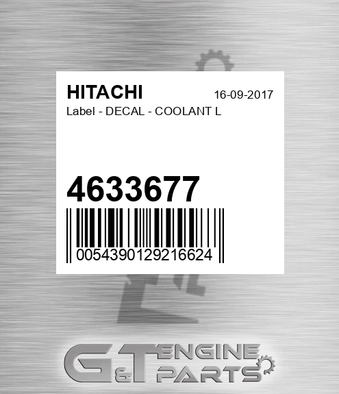 4633677 Label - DECAL - COOLANT L