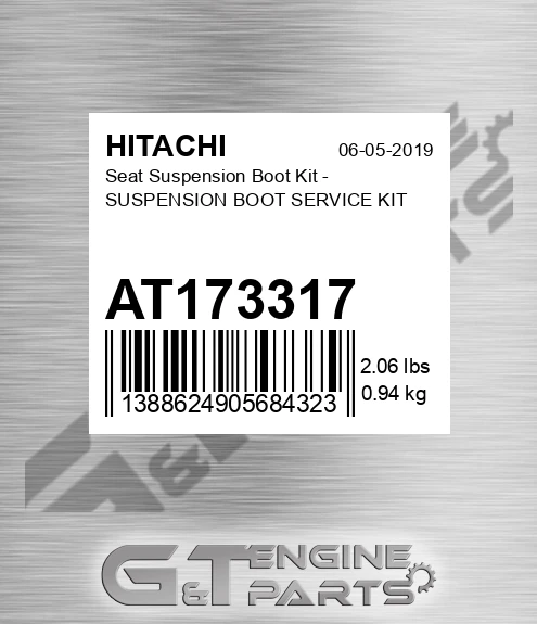 AT173317 Seat Suspension Boot Kit - SUSPENSION BOOT SERVICE KIT