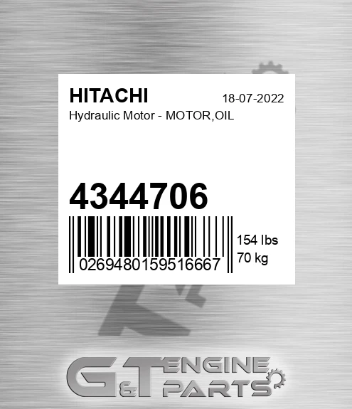 4344706 Hydraulic Motor - MOTOR,OIL