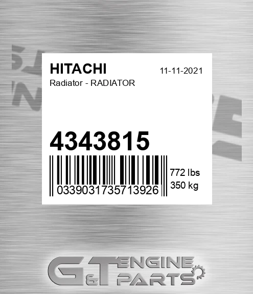 4343815 Radiator - RADIATOR