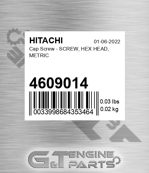 4609014 Cap Screw - SCREW, HEX HEAD, METRIC