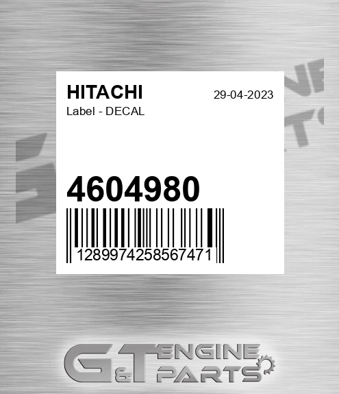 4604980 Label - DECAL