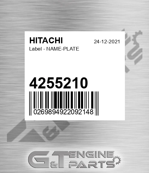 4255210 Label - NAME-PLATE