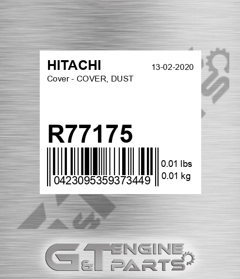 R77175 Cover - COVER, DUST