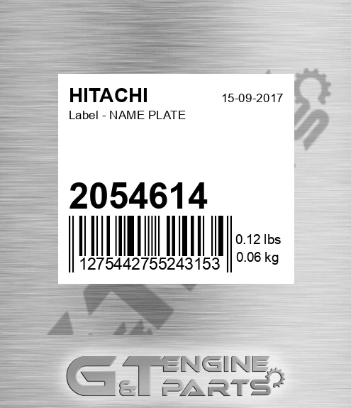 2054614 Label - NAME PLATE