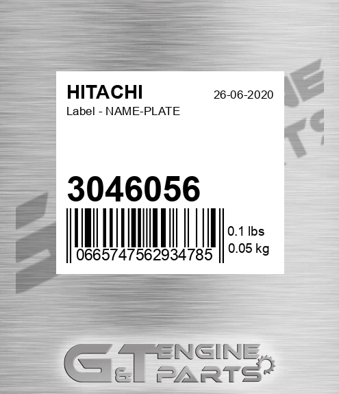 3046056 Label - NAME-PLATE