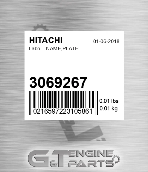 3069267 Label - NAME,PLATE