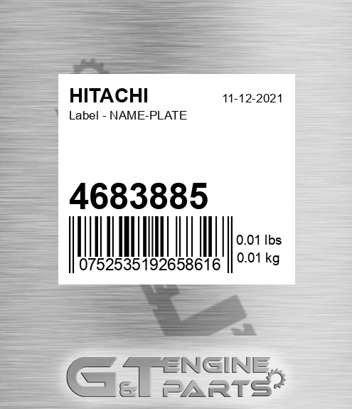 4683885 Label - NAME-PLATE