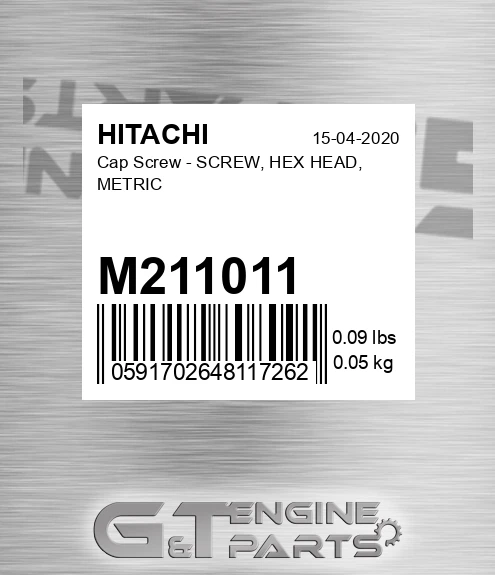 M211011 Cap Screw - SCREW, HEX HEAD, METRIC