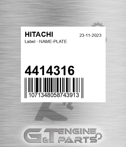 4414316 Label - NAME-PLATE