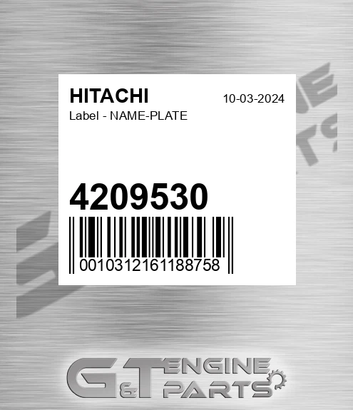 4209530 Label - NAME-PLATE