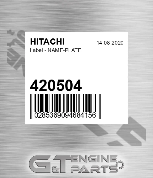 420504 Label - NAME-PLATE