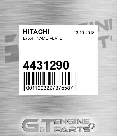 4431290 Label - NAME-PLATE