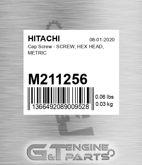 M211256 Cap Screw - SCREW, HEX HEAD, METRIC