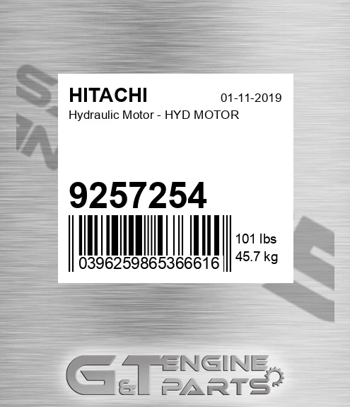 9257254 Hydraulic Motor - HYD MOTOR