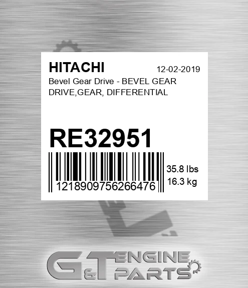 RE32951 Bevel Gear Drive - BEVEL GEAR DRIVE,GEAR, DIFFERENTIAL
