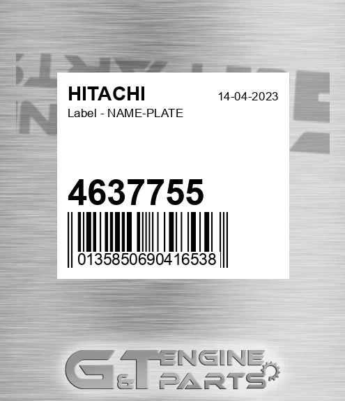 4637755 Label - NAME-PLATE