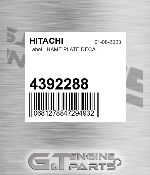 4392288 Label - NAME PLATE DECAL