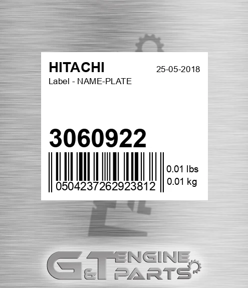 3060922 Label - NAME-PLATE