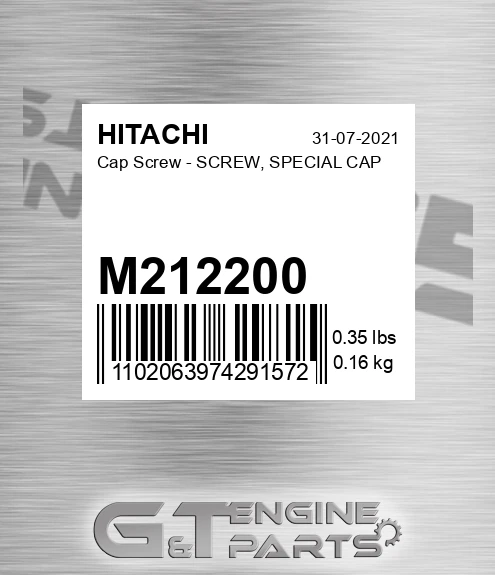 M212200 Cap Screw - SCREW, SPECIAL CAP