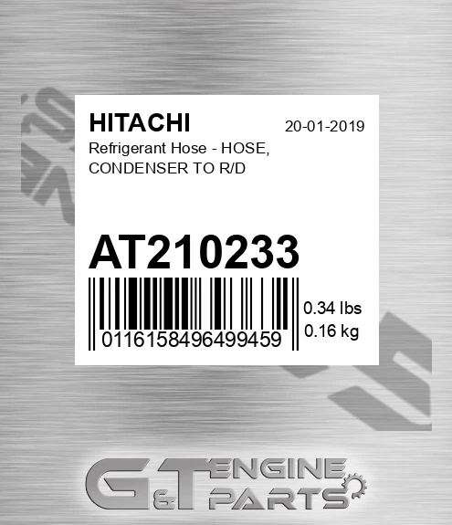 AT210233 Refrigerant Hose - HOSE, CONDENSER TO R/D