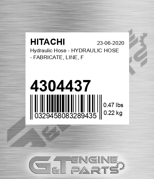 4304437 Hydraulic Hose - HYDRAULIC HOSE - FABRICATE, LINE, F