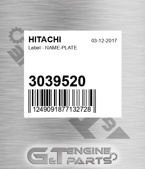 3039520 Label - NAME-PLATE