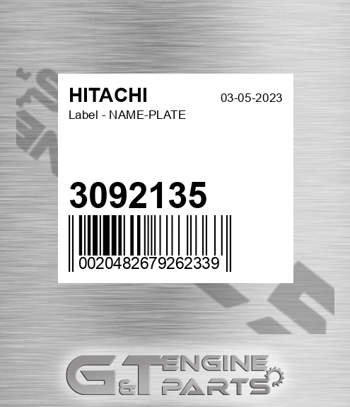 3092135 Label - NAME-PLATE