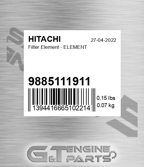 9885111911 Filter Element - ELEMENT