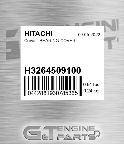 H3264509100 Cover - BEARING COVER