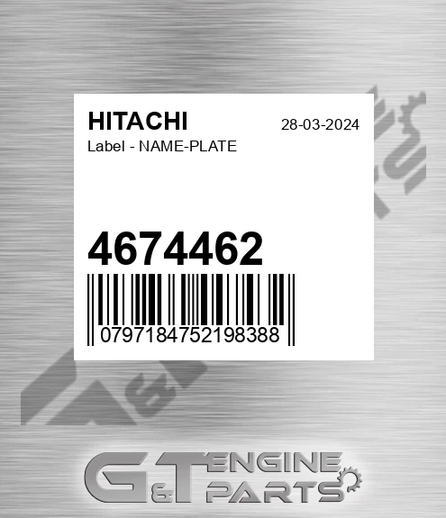 4674462 Label - NAME-PLATE