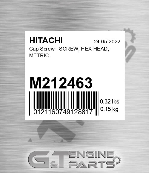 M212463 Cap Screw - SCREW, HEX HEAD, METRIC