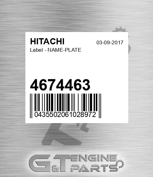 4674463 Label - NAME-PLATE